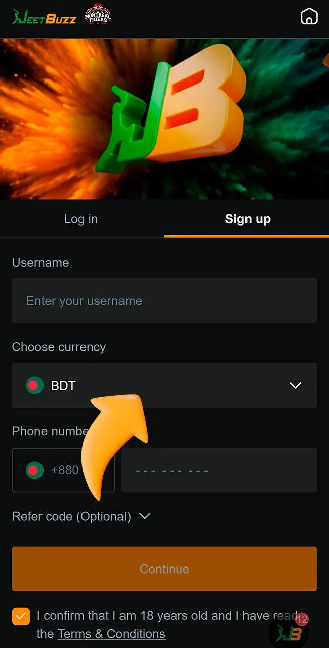 Select your currency on the JeetBuzz site today.